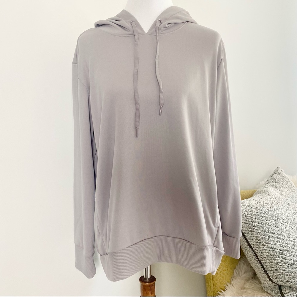 Mondetta Large Taupe Sweatshirt with Hood and Pouch Pocket